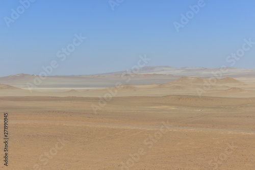 deserted sea coast at paracas  peru