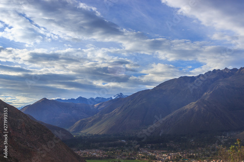 view over the andes in peru