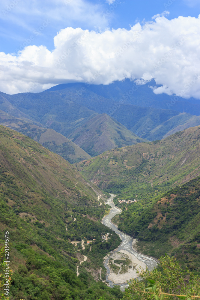 panoramic view over the lush rainforest on the inca trail, peru panoramic view over the lush rainforest on the inca trail, peru
