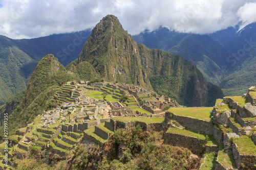 view on the mountains of macchu piccu