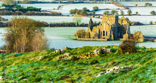 Ruin Abbey Ireland Landscape Winter