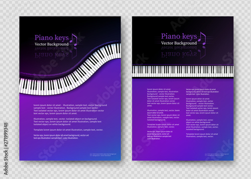 Vector design template with Piano keys