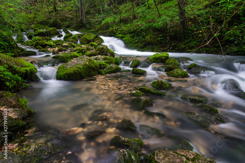 Long exposure of the bigar river photo
