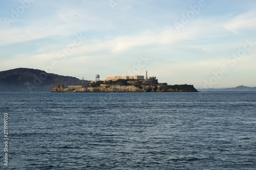 SAN FRANCISCO, CALIFORNIA, UNITED STATES - NOV 25th, 2018: Alcatraz, the silent cold prison in the SF bay © miles_around