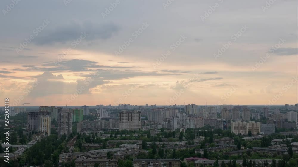 Time lapse shot of clouds. Kyiv | Kyiv city, Ukraine. Sunset. 4K Time lapse shot of clouds. Kyiv | Kyiv city, Ukraine. Sunset. 4K