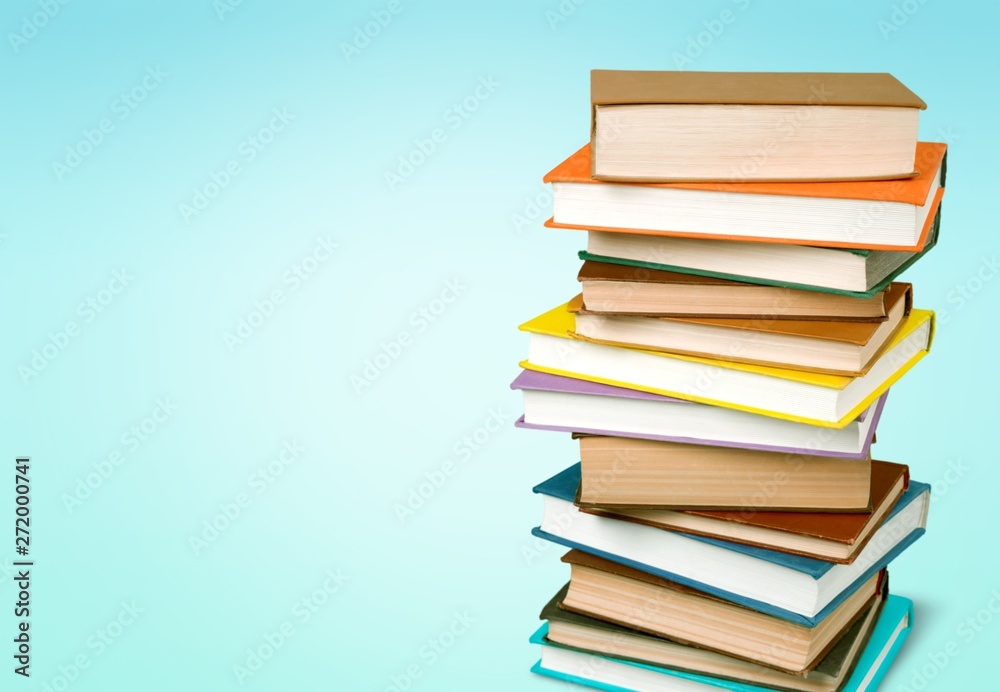 Stack of colorful books on background Stack of colorful books on background