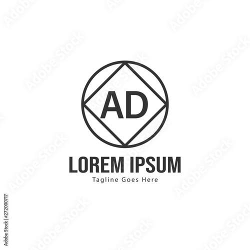 Free Download AD Letter Logo Design. Creative Modern AD Letters Icon Illustration - GFXLoad
