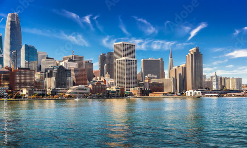 Downtown San Francisco and bay area on sunny day photo