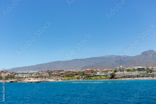 Fototapeta Naklejka Na Ścianę i Meble -  Beautiful coastal view of El Duque beach in Costa Adeje,Tenerife,Canary Islands, Spain