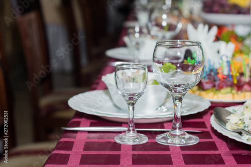 Table set for a Banquet  wedding or other event