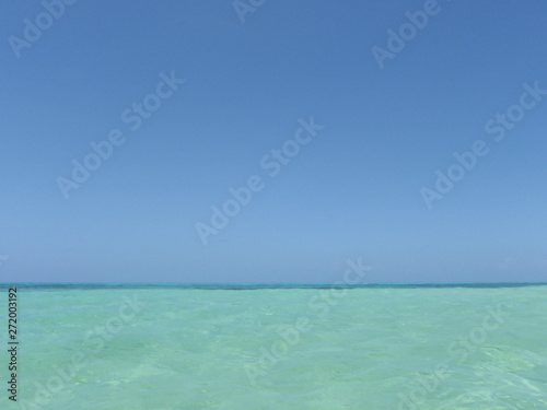 Cozumel island in Quintana Roo  Mexico. Blue turquoise Caribbean sea. 