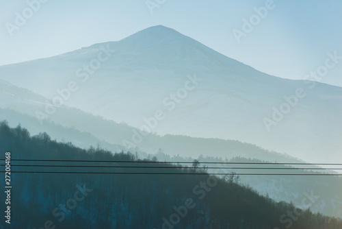 Beautiful landscape with snowy mountains, Pambak range, Maymekh Lerr (3094m), Armenia photo