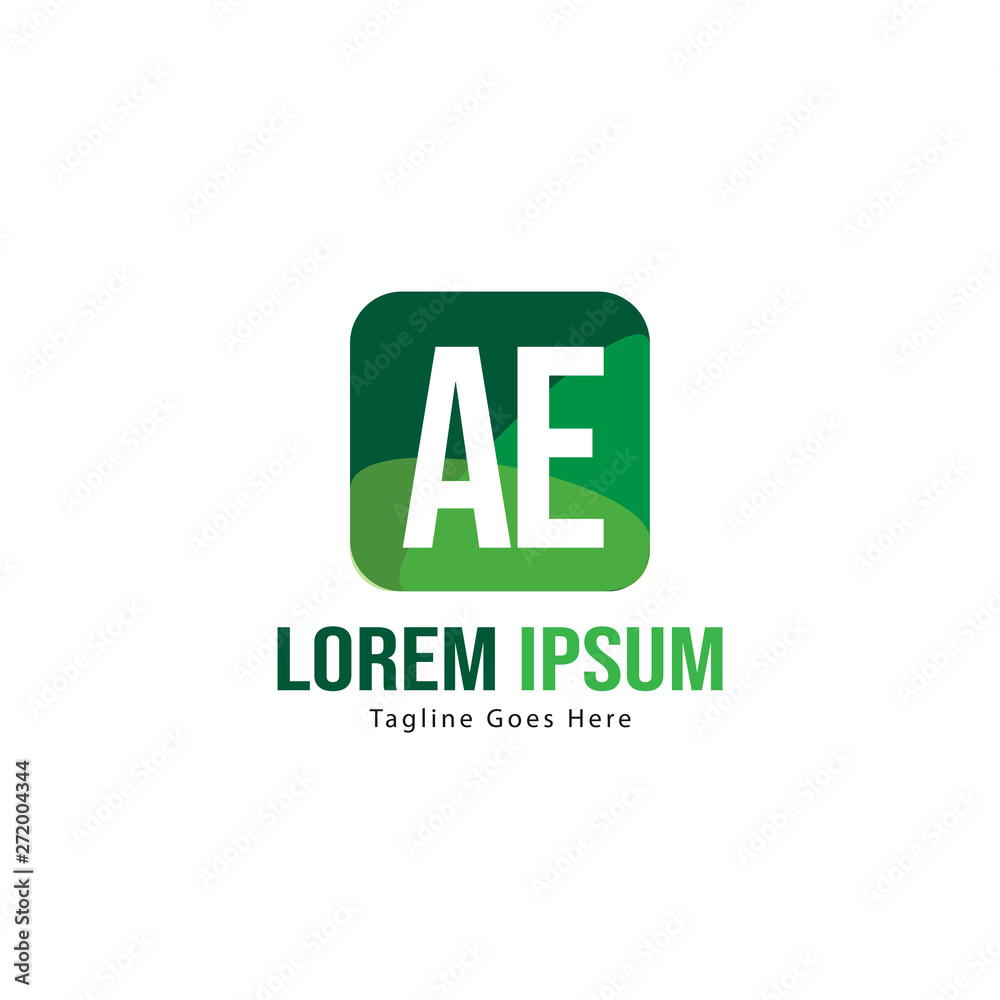 Fototapeta premium AE Letter Logo Design. Creative Modern AE Letters Icon Illustration