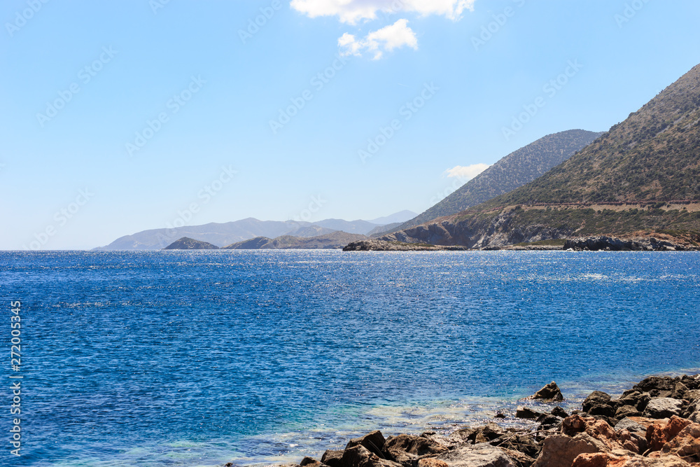 Mountains Bay in the Mediterranean Sea. Sunner vocation.