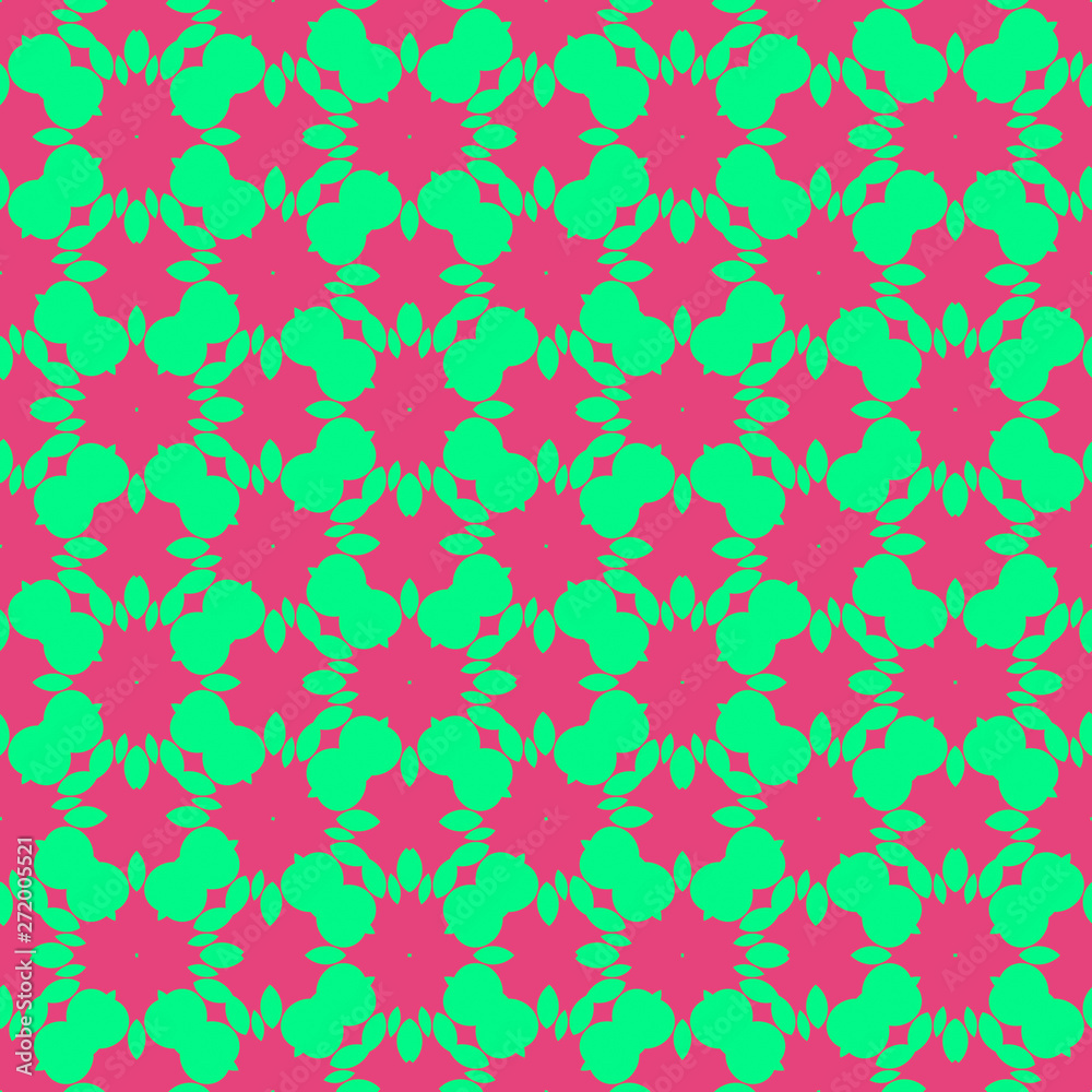 Beauty spring simple pattern with green and pink ornament Beauty spring simple pattern with green and pink ornament