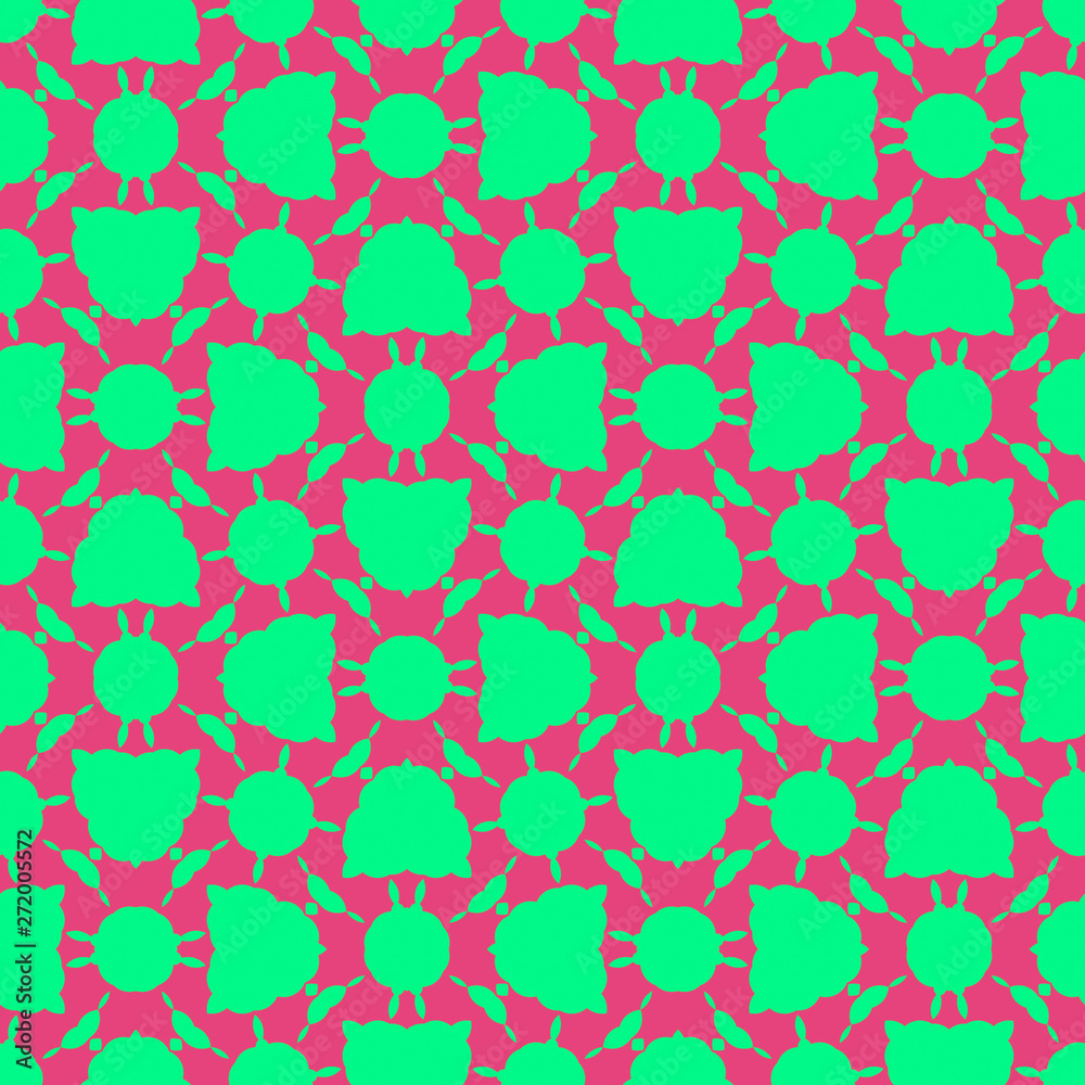 Beauty spring simple pattern with green and pink ornament Beauty spring simple pattern with green and pink ornament