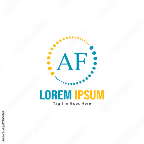 Free Download AF Letter Logo Design. Creative Modern AF Letters Icon Illustration - GFXLoad