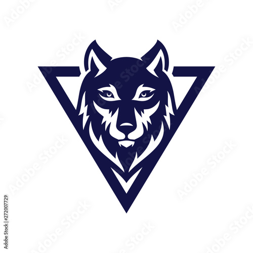 Wolf Vintage Logo Stock Vector