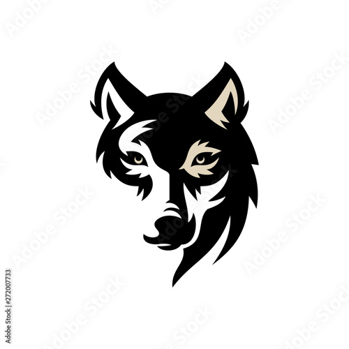 Wolf Vintage Logo Stock Vector