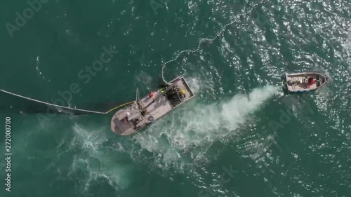 Commercial salmon fishermen working in Alaska 