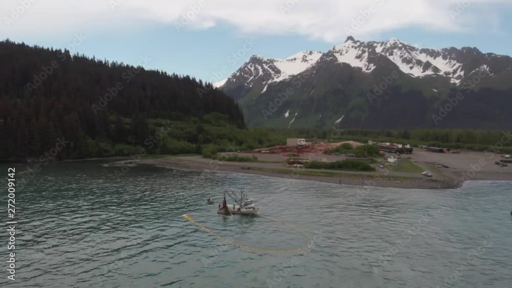 Commercial salmon fishermen working in Alaska Commercial salmon fishermen working in Alaska