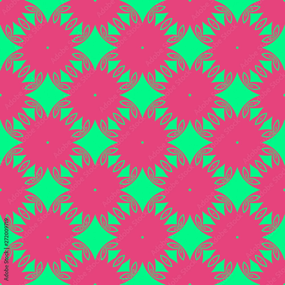 Floral beauty pattern with abstract geometric form Floral beauty pattern with abstract geometric form