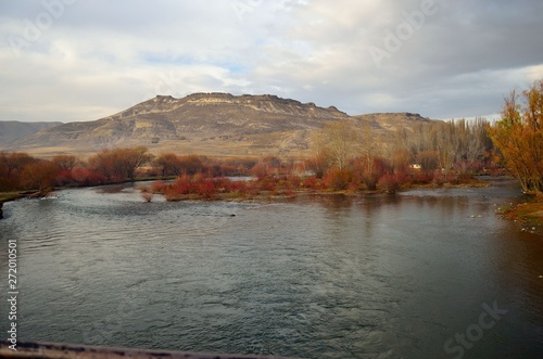 Paisaje otoñal en Junin de Los Andes, Patagonia argentina photo