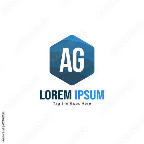 AG Letter Logo Design. Creative Modern AG Letters Icon Illustration