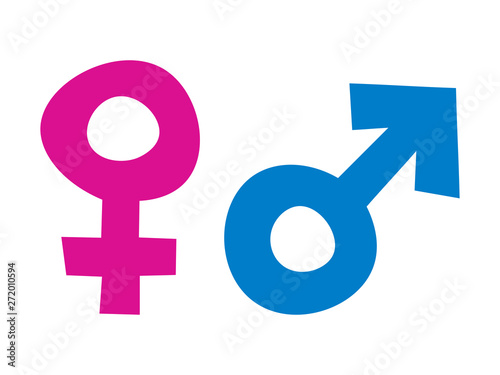 Male and Female icon symbol sign. Vector flat illustration