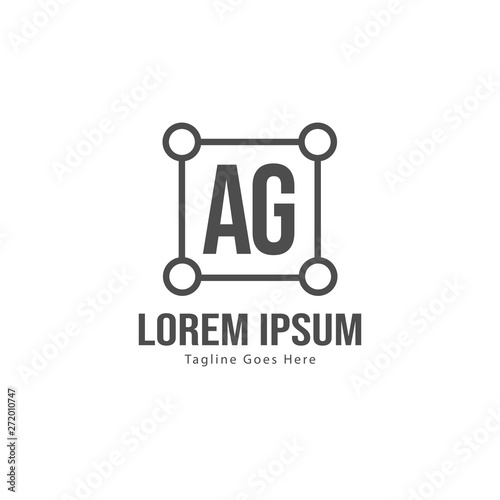 AG Letter Logo Design. Creative Modern AG Letters Icon Illustration