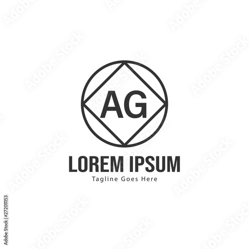 Free Download AG Letter Logo Design. Creative Modern AG Letters Icon Illustration - GFXLoad