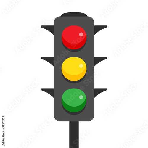 traffic light icon on white background