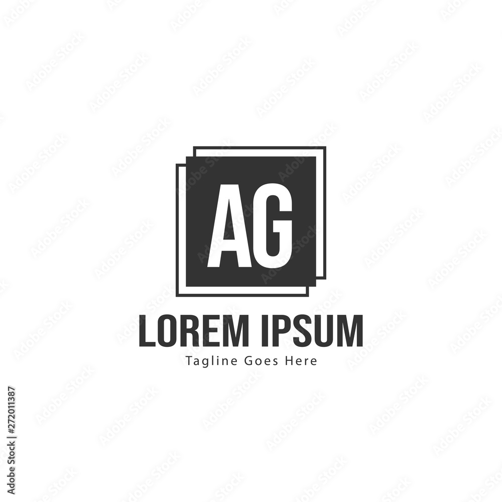 AG Letter Logo Design. Creative Modern AG Letters Icon Illustration