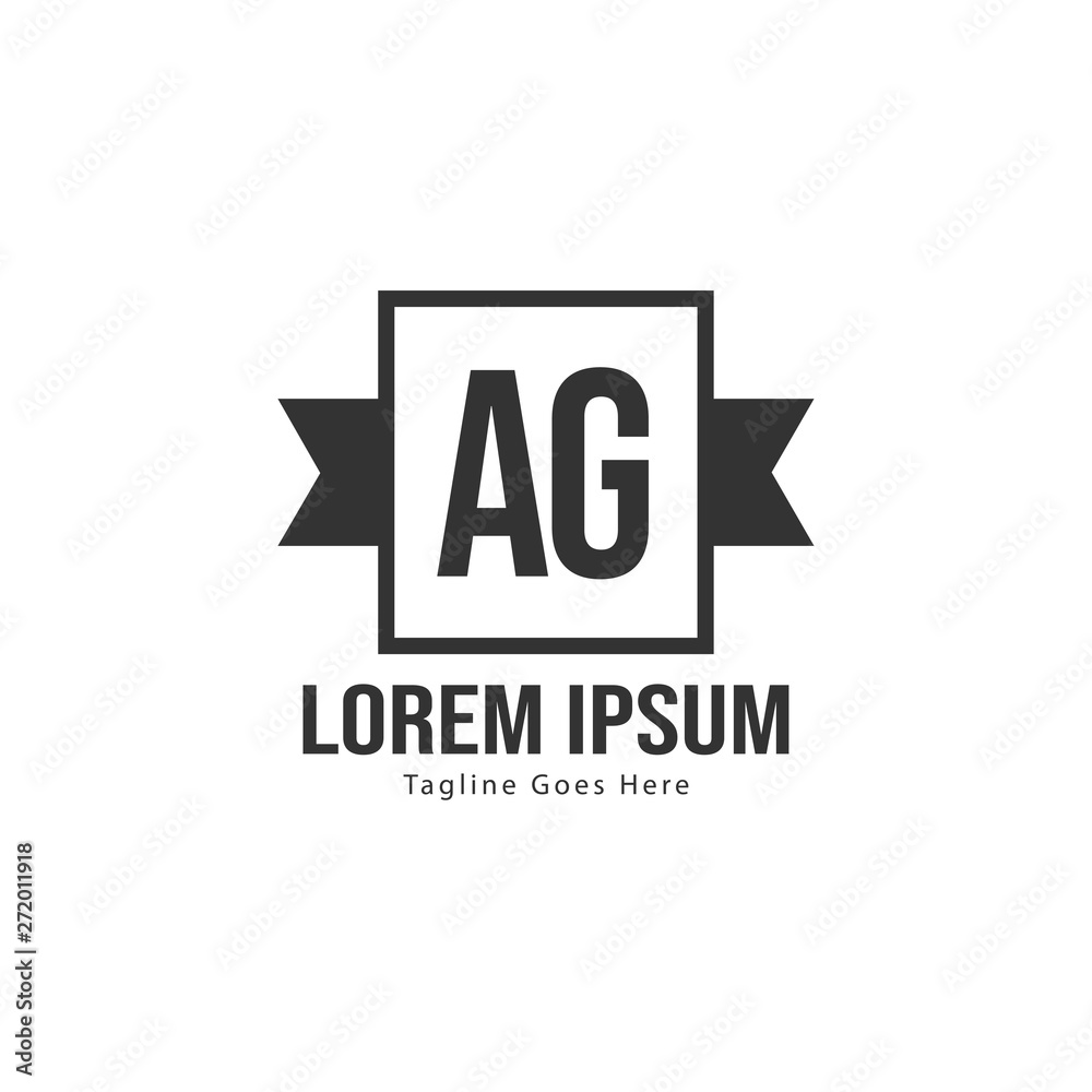 Fototapeta premium AG Letter Logo Design. Creative Modern AG Letters Icon Illustration