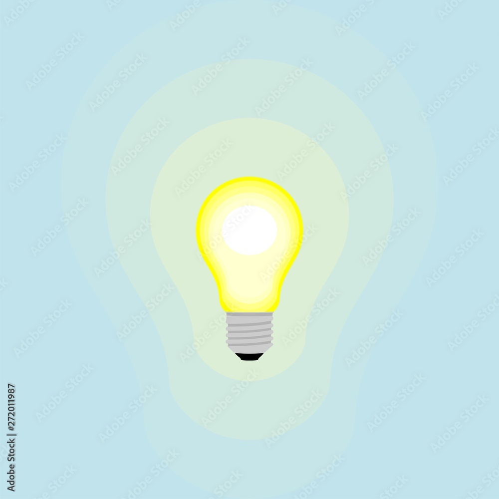 Concept idea. Incandescent lamp. Business. Vector illustration. Concept idea. Incandescent lamp. Business. Vector illustration.