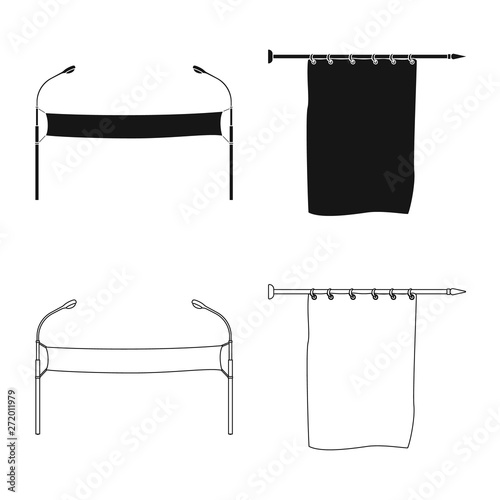 Isolated object of texture and presentation sign. Set of texture and media  stock symbol for web.