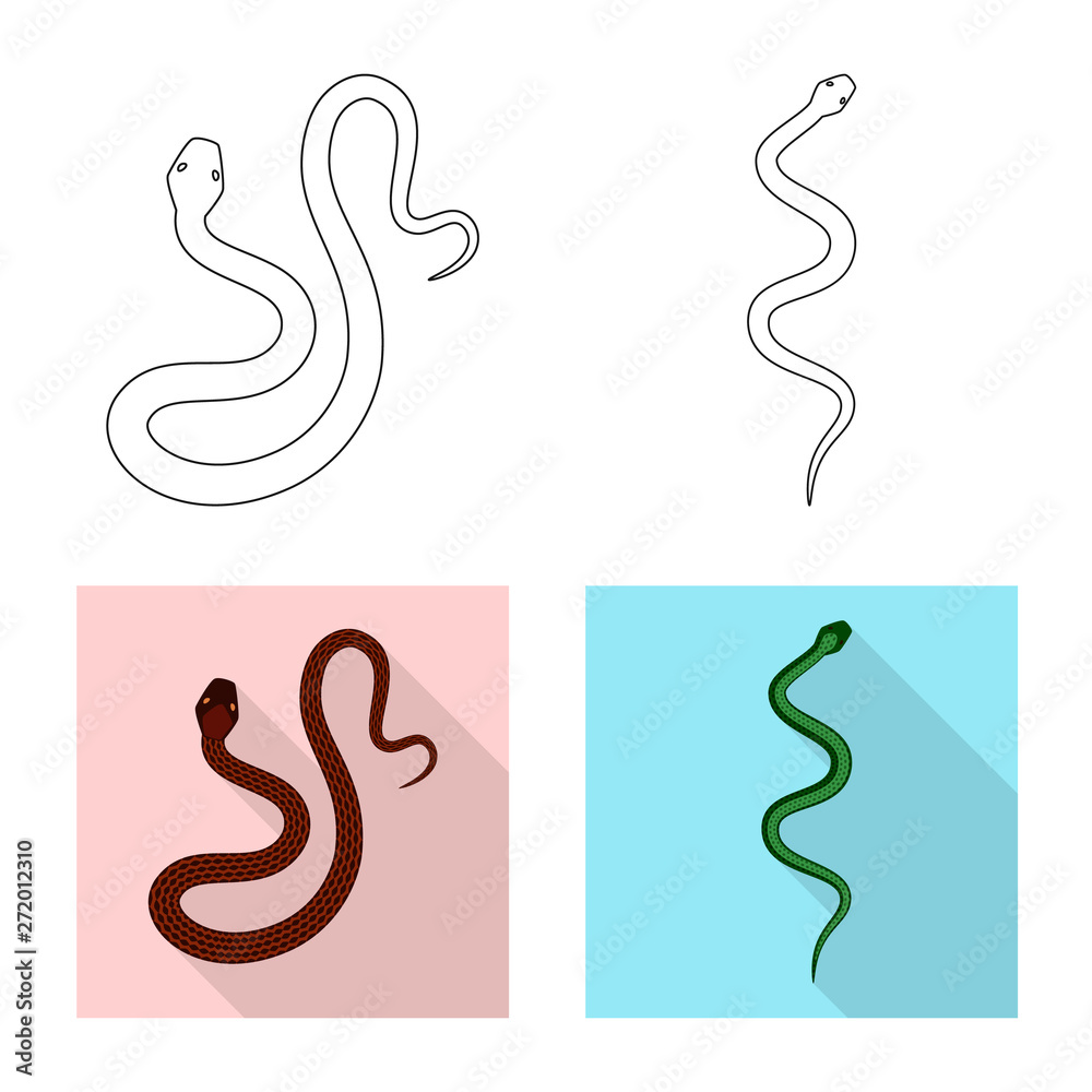 Obraz premium Vector illustration of mammal and danger logo. Collection of mammal and medicine stock vector illustration.