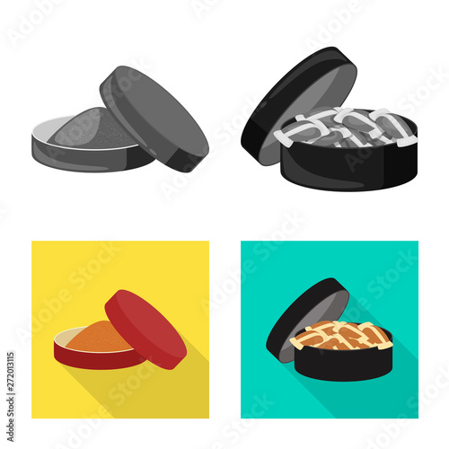 Isolated object of refuse and stop sign. Set of refuse and habit vector icon for stock.
