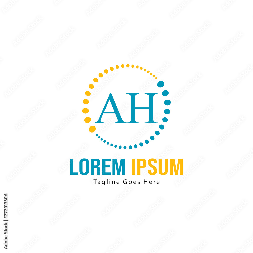 AH Letter Logo Design. Creative Modern AH Letters Icon Illustration AH Letter Logo Design. Creative Modern AH Letters Icon Illustration
