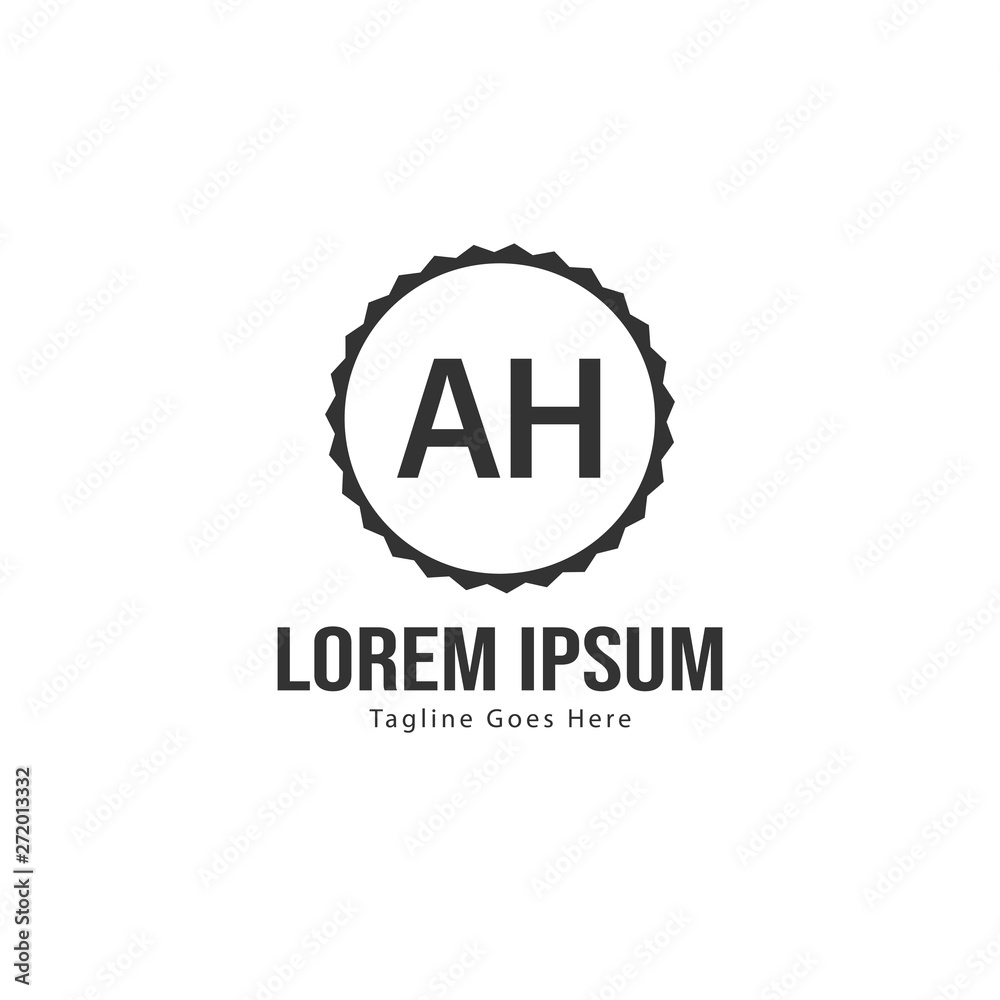 AH Letter Logo Design. Creative Modern AH Letters Icon Illustration AH Letter Logo Design. Creative Modern AH Letters Icon Illustration