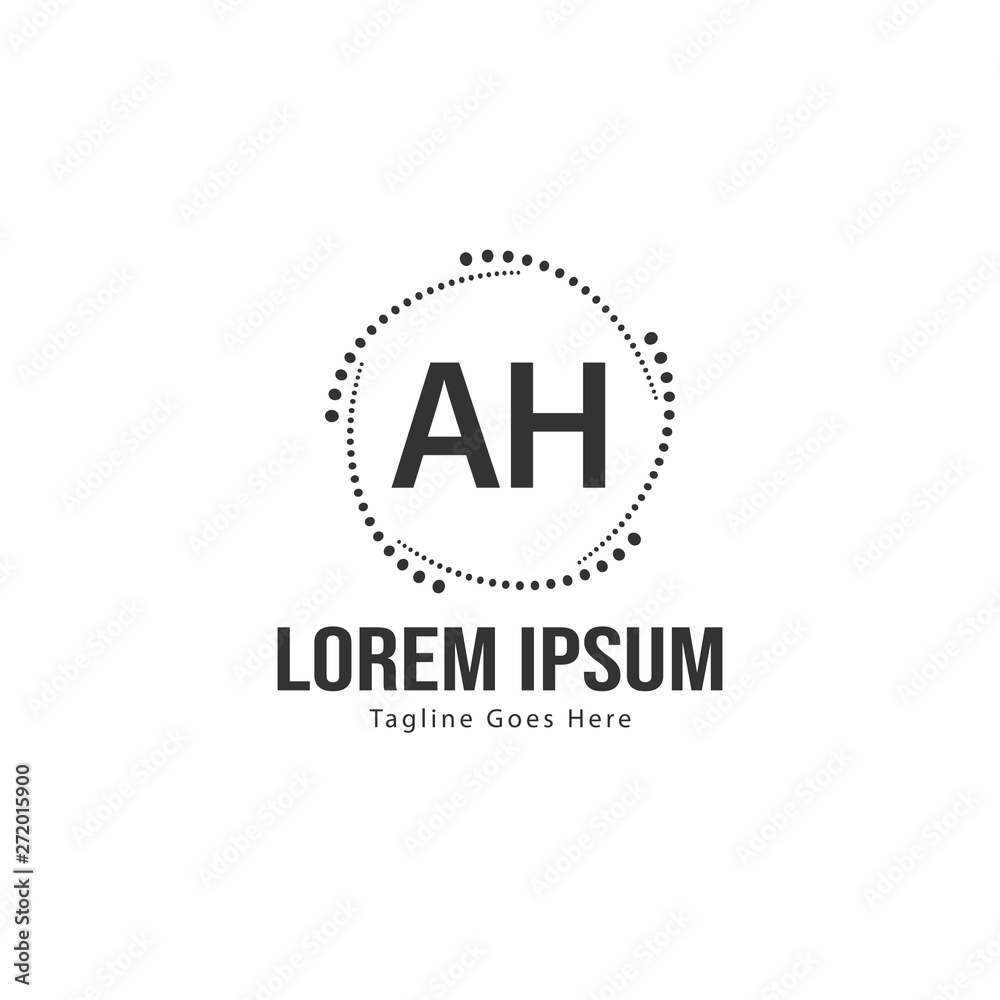 AH Letter Logo Design. Creative Modern AH Letters Icon Illustration AH Letter Logo Design. Creative Modern AH Letters Icon Illustration