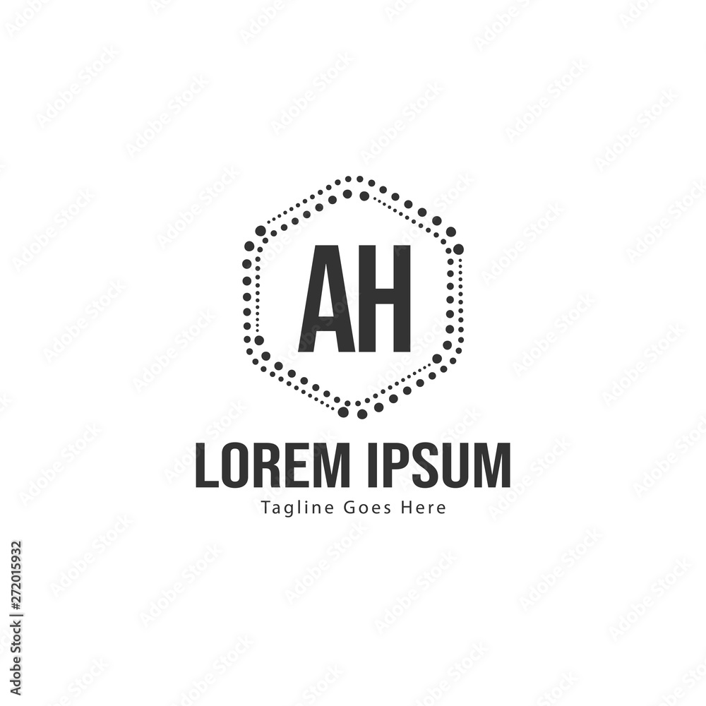 AH Letter Logo Design. Creative Modern AH Letters Icon Illustration AH Letter Logo Design. Creative Modern AH Letters Icon Illustration