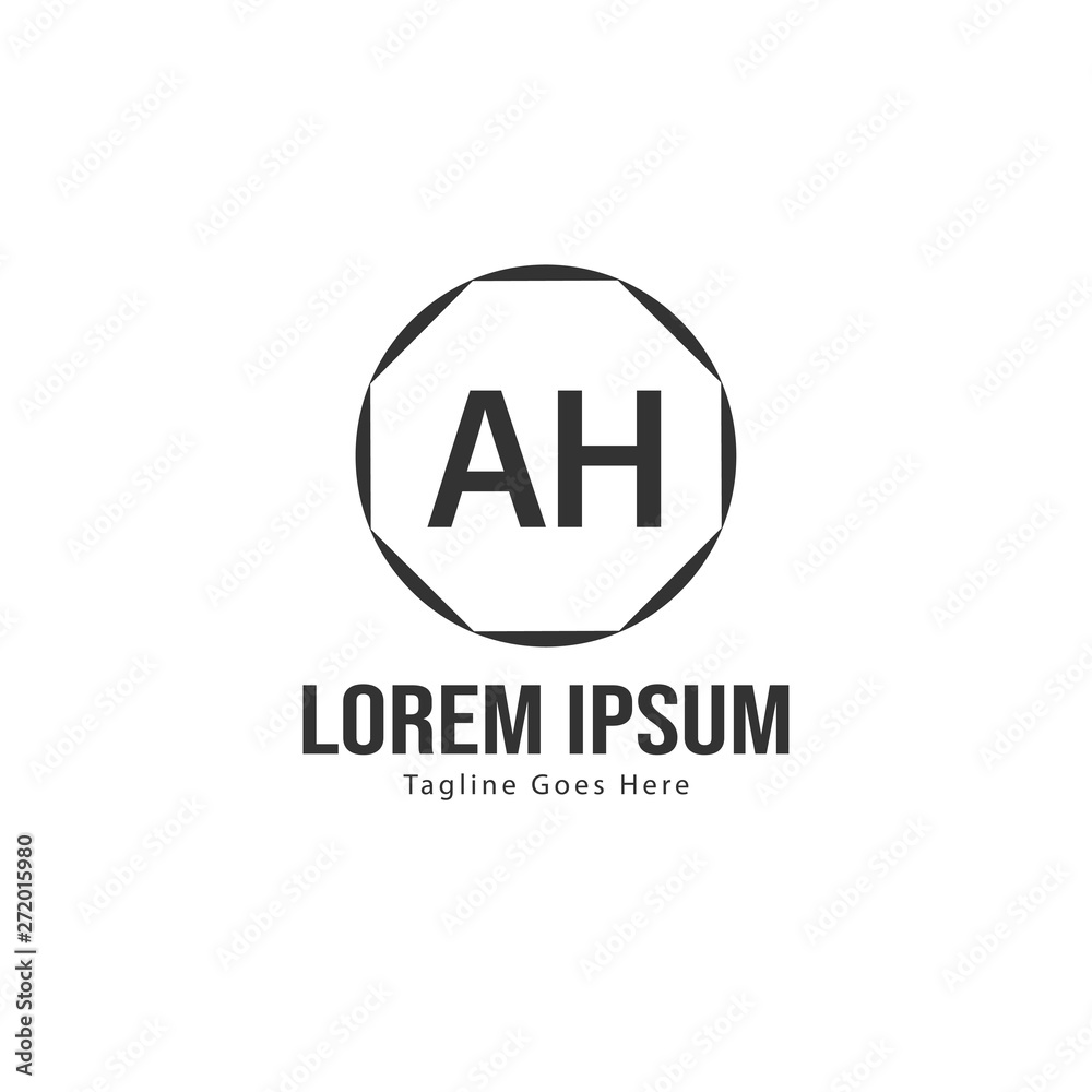AH Letter Logo Design. Creative Modern AH Letters Icon Illustration AH Letter Logo Design. Creative Modern AH Letters Icon Illustration