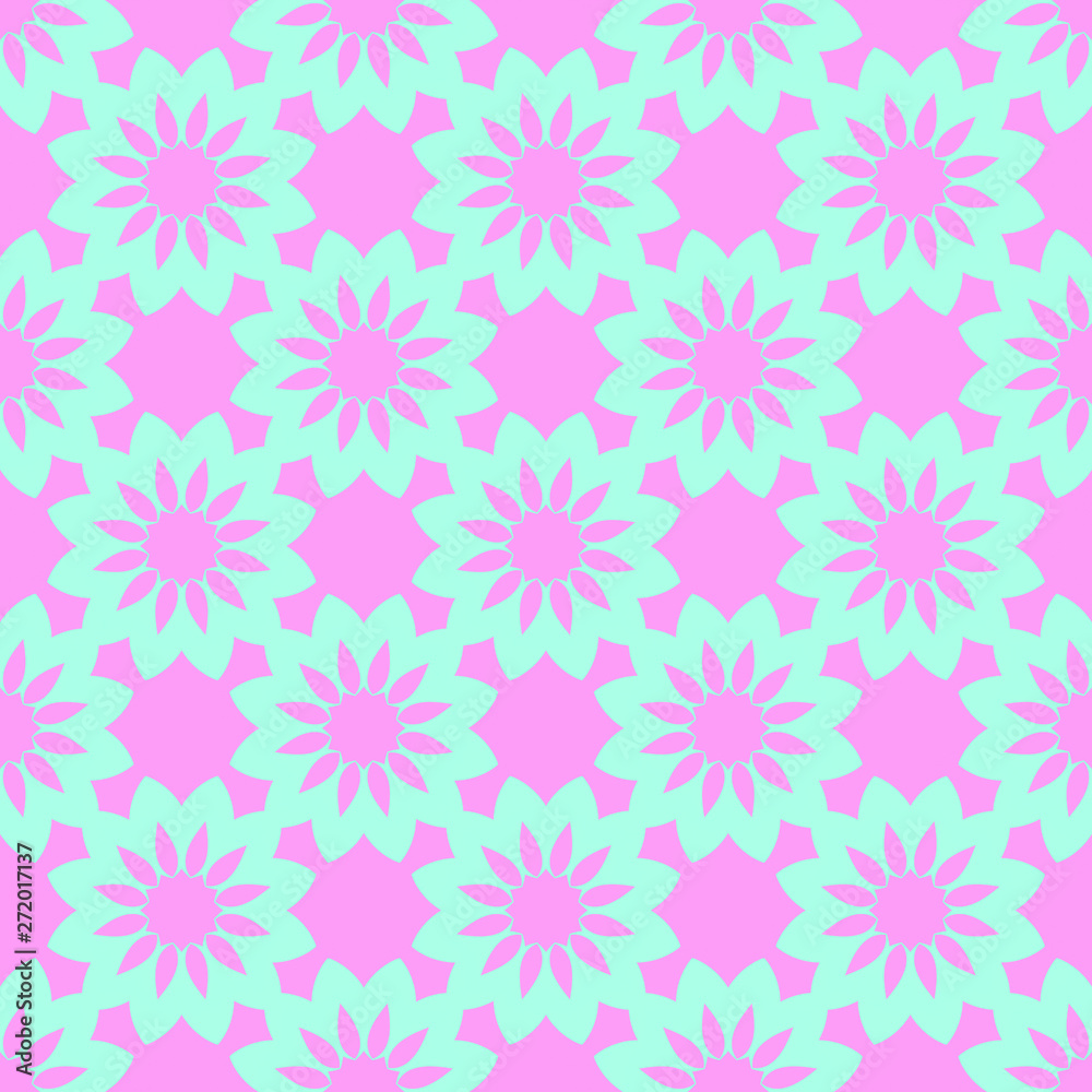 Blue and pink pastel happy fabric pattern Blue and pink pastel happy fabric pattern