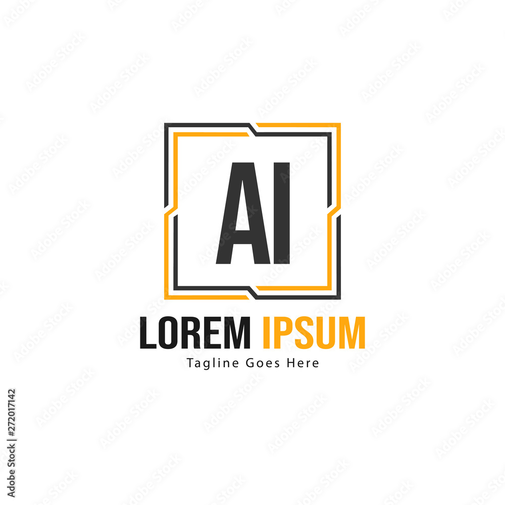 AI Letter Logo Design. Creative Modern AI Letters Icon Illustration AI Letter Logo Design. Creative Modern AI Letters Icon Illustration