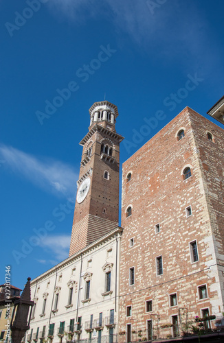 Wallpaper Mural Verona, Italy: Torre dei Lamberti, Bright Blue Sky ,march, 2019 Torontodigital.ca