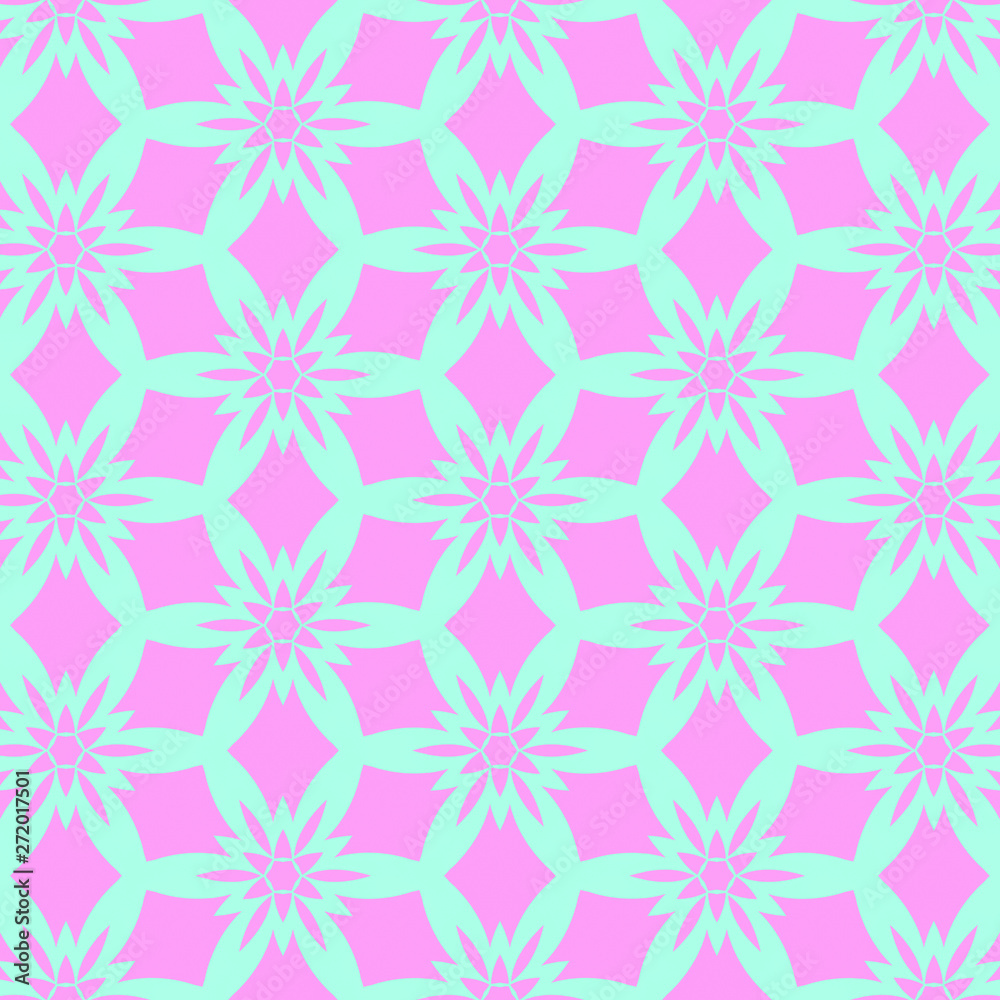 Blue and pink pastel happy fabric pattern Blue and pink pastel happy fabric pattern