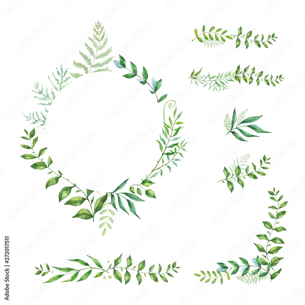 Floral Frame Collection and elements. Set of cute retro flowers arranged un a shape of the wreath. Floral Frame Collection and elements. Set of cute retro flowers arranged un a shape of the wreath.