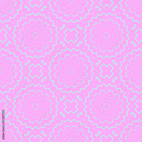 Blue and pink pastel happy fabric pattern