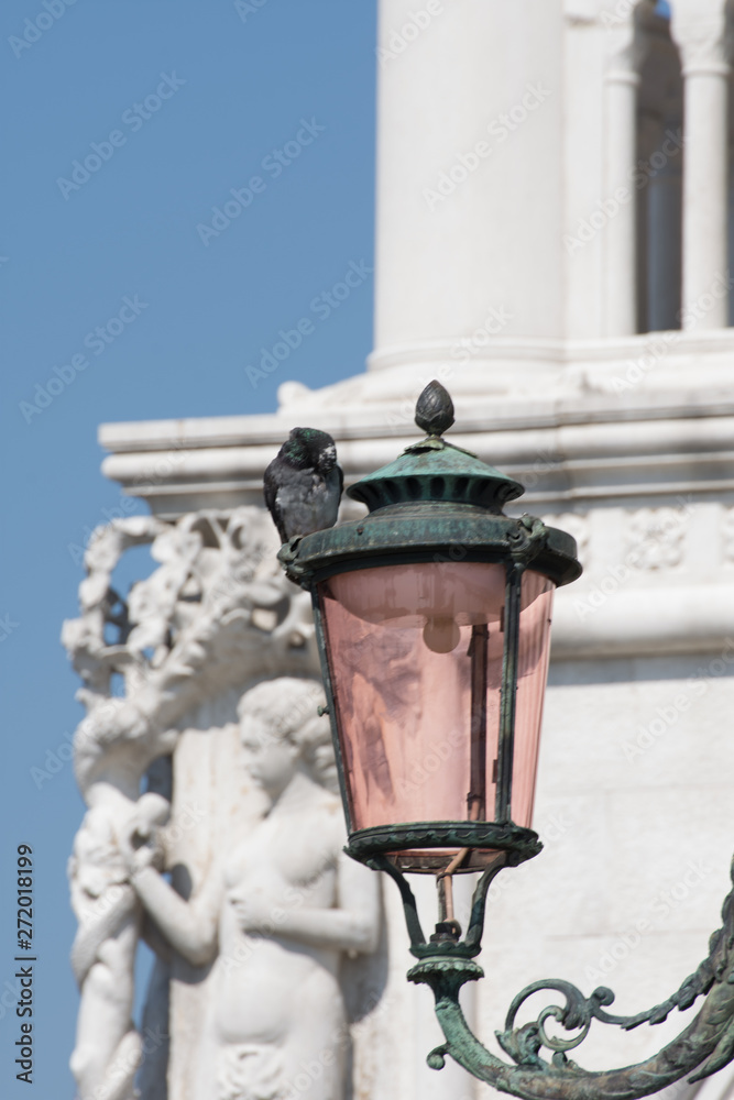 lantern.lampstreet near Palace of Doges,Venetia, Italia,march, 2019